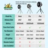 10000mAh Camping Fan Rechargeable Desktop Portable Air Circulator Wireless Ceiling Electric Fan with Power Bank LED Lighting 5