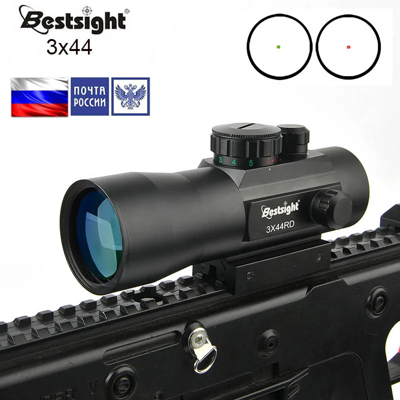 Tactical Optics Riflescope 3X42 Red Dot Sight Scope 11MM 20MM Rail Flashlight 