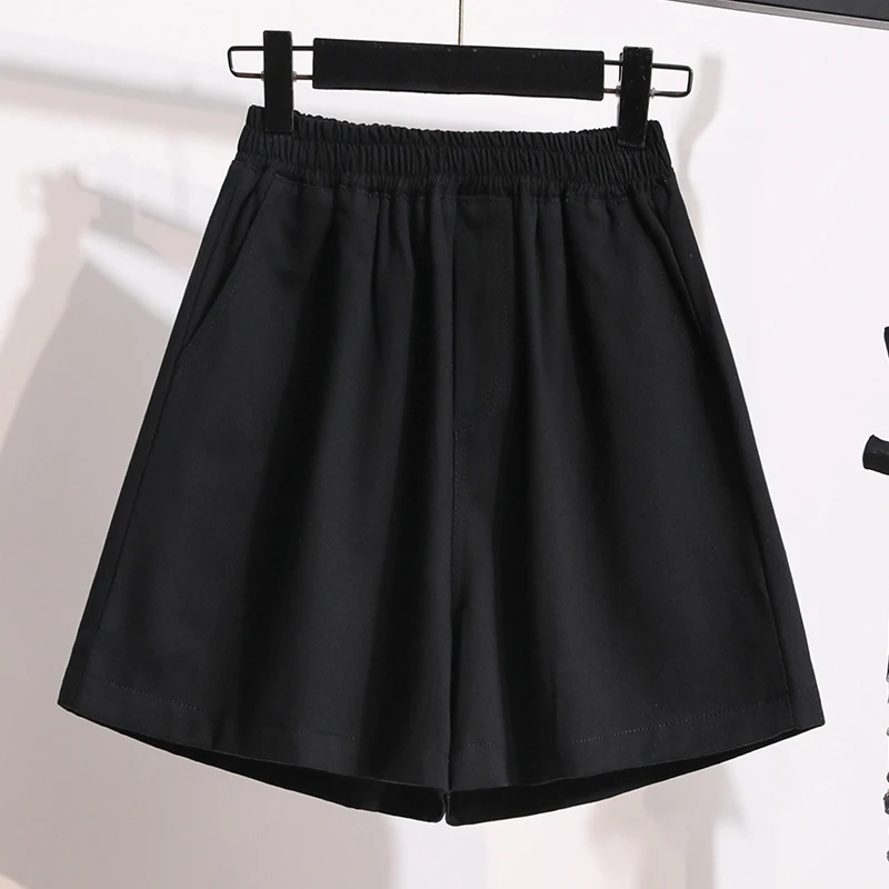 New 2024 Ladies Summer Plus Size hot pants For Women Large Loose Blue Cotton Wide Leg Denim Shorts 3XL 4XL 5XL Clothing