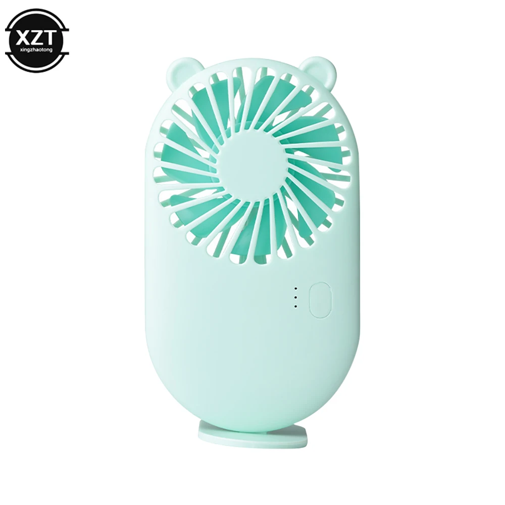 Cute Portable Mini Fan Handheld USB Chargeable Desktop Fans 3 Mode Adjustable Summer Cooler For Outdoor Travel Office
