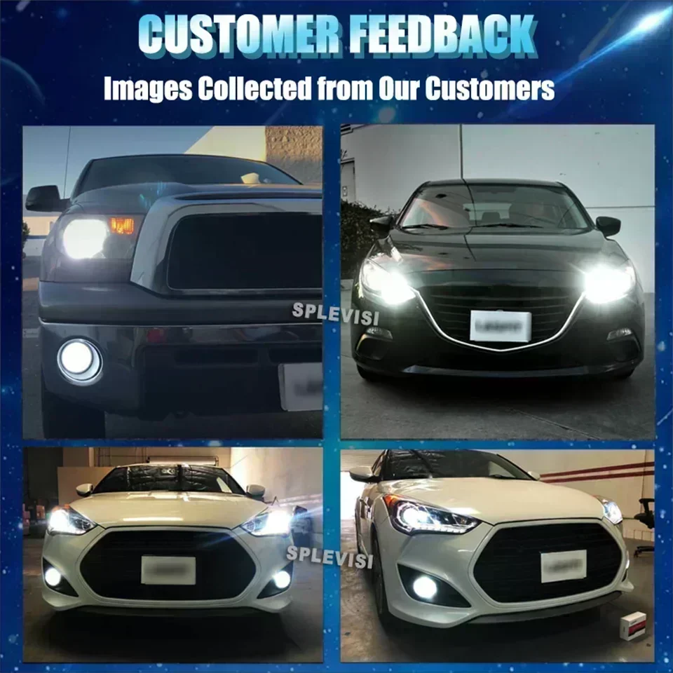 LED 자동차 헤드 라이트 6500K 자동 램프 하이 빔 448 Ford Fiesta MK7 2008-2017 2009 2010 2011 2012 2013 2014 2015 2016