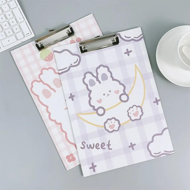 NEW Cartoon Cute Girl A4 Board Clip Student Stationery Office Folder Writing Pad File Organizer