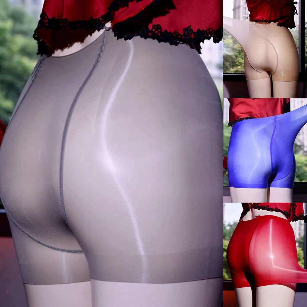 Sexy Women's Plus Size Elastic Transparent Boxer Panties Ladies Silky Underwear Safety Short Pants Boxers Underpants Underwear women shorts underwear