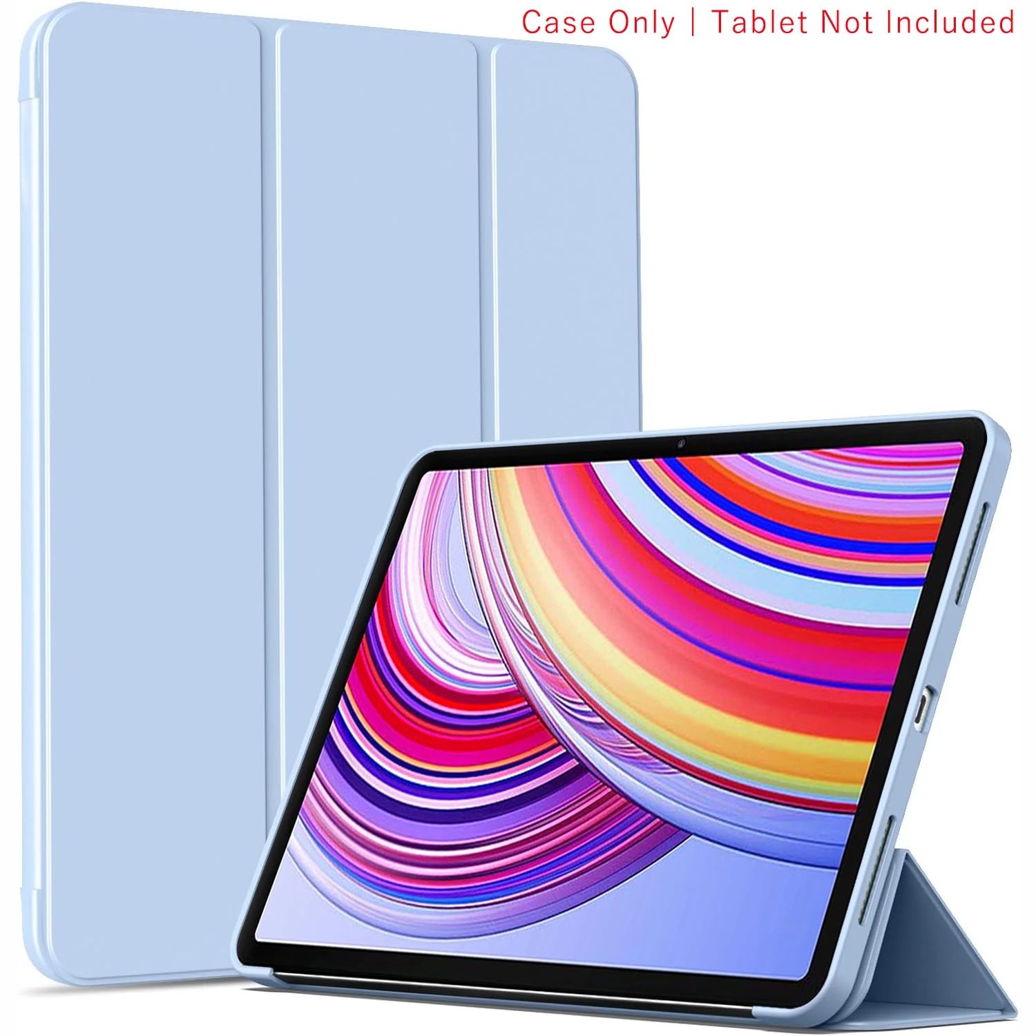 Tri-fold Flip Case - Magnetic Stand PU Leather Protective Cover with Auto Sleep/Wake Function