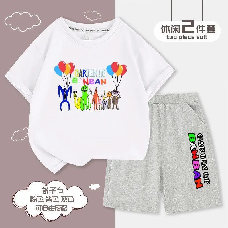 

Garten of Banban New Summer Children's Short-sleeved Casual Pants Two-piece Set for Boys and Girls Fashion Suit