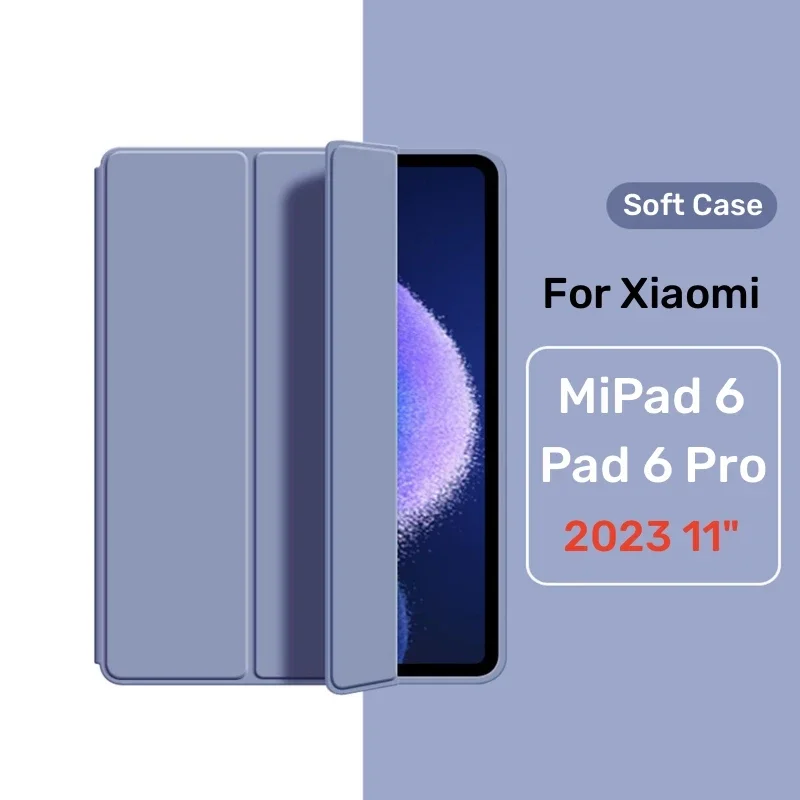 

Чехол-книжка для Xiaomi Pad 6 2023, магнитная силиконовая Мягкая задняя крышка из ТПУ Для Xiaomi Pad 6 Pro, чехол для Mi Pad 5/Pad5 Pro 11 дюймов