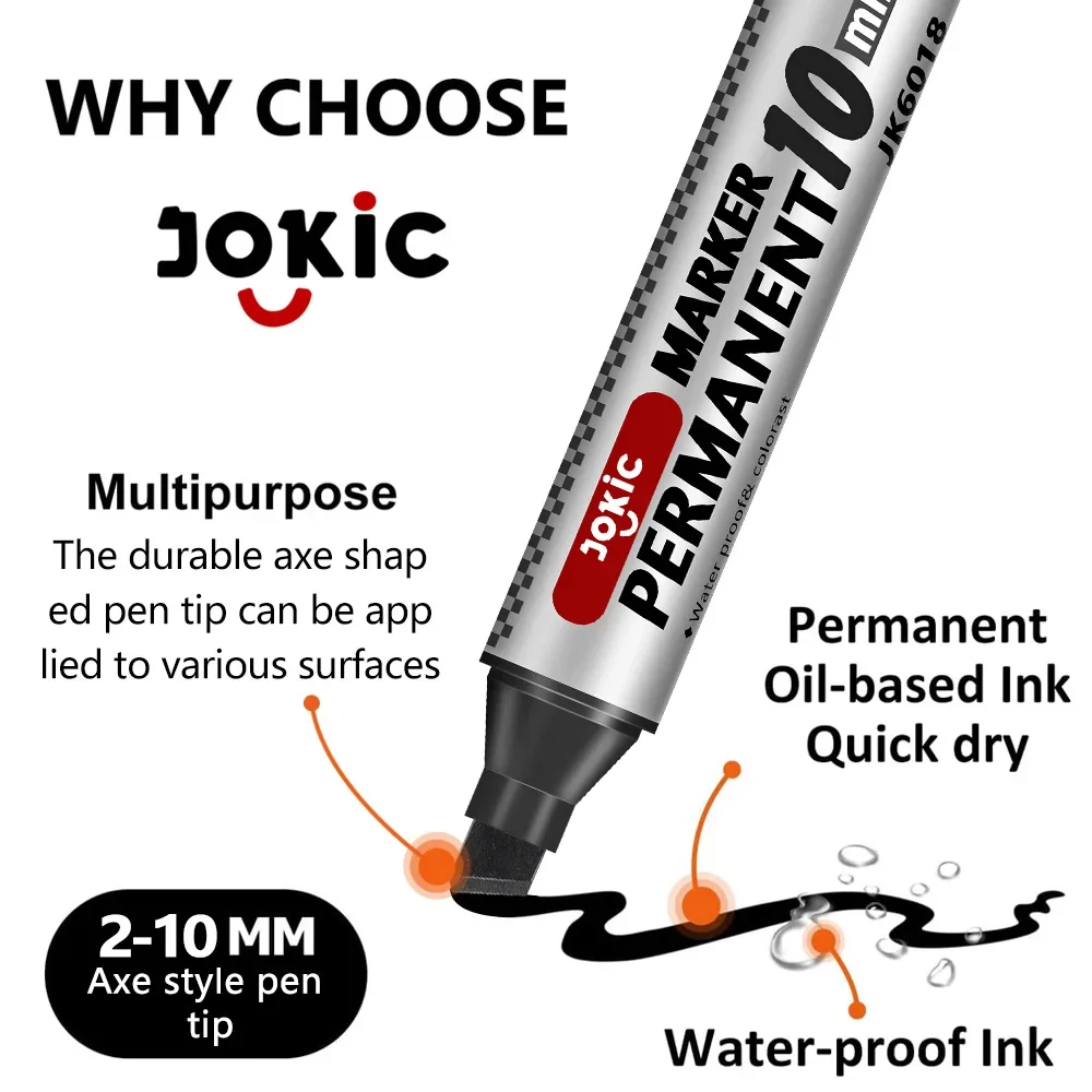 Color Marker Pens 1/4 Pcs Set Permanent Waterproof Ink Thin Nib Crude Nib
