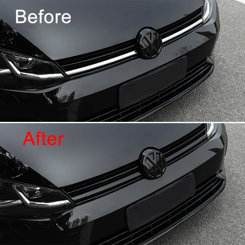 Glänzend schwarz vordere Stoßstange Kühlergrill verkleidung Grill  dekoration Streifen abdeckung für vw golf 7 1, 5 mk7 Zubehör 7,5 -  AliExpress