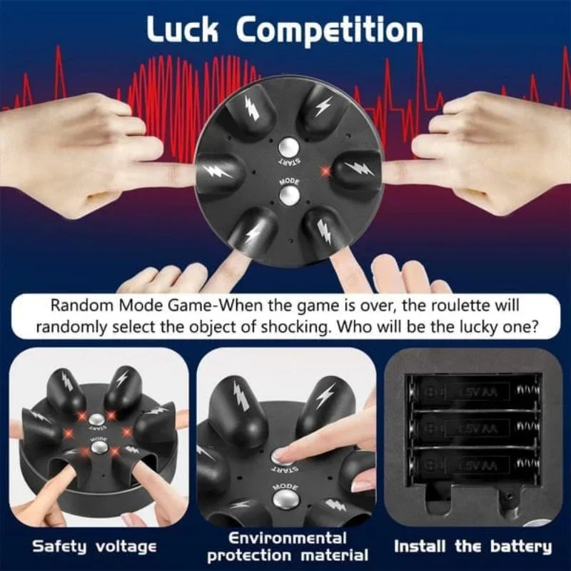 Shock Roulette Party Game Six Finger Heartbeat Lie Detector Spoof Toys Finger Stunning Stress Relief Party Toy Board Game 2