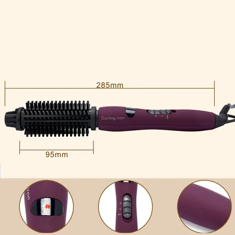 110-240v Curling iron does not hurt hair perm hair comb prevention pear flower electric round brush shape
