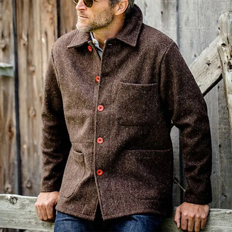 

Мужская винтажная куртка, брендовая одежда, мужские высококачественные повседневные куртки из овечьей шерсти, Мужская Зимняя Теплая мужская одежда, пальто