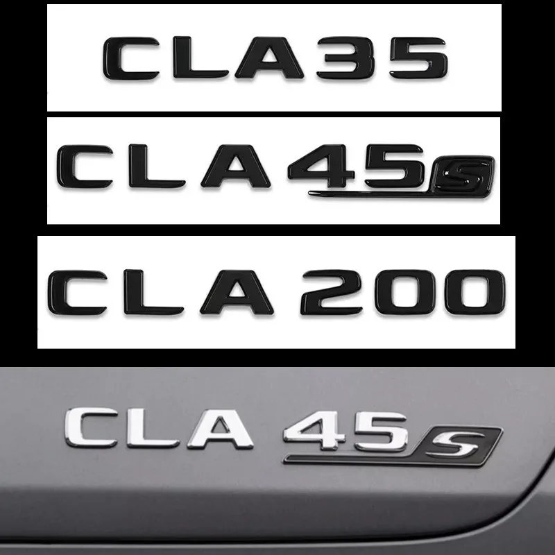 

Car Brand Logo Tailgate Tail Label Sticker Alphanumeric Sticker for Mercedes Benz CLA35 CLA45s CLA200 CLA260 AMG 4MATIC