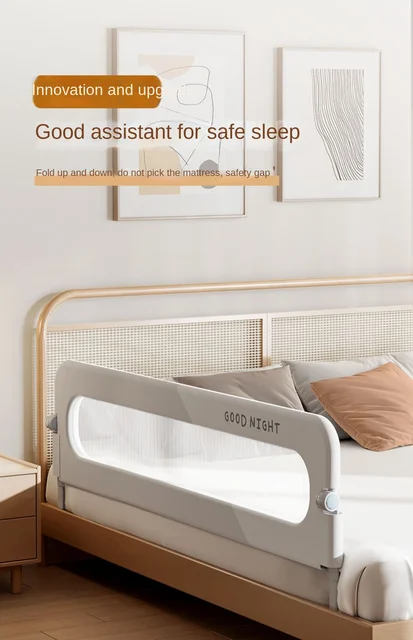 Barrera de cama anticaída para bebé recién nacido, Protector de 180cm para  dormitorio de niños, valla de seguridad para dormir sola, Riel de cama  Protector lateral - AliExpress