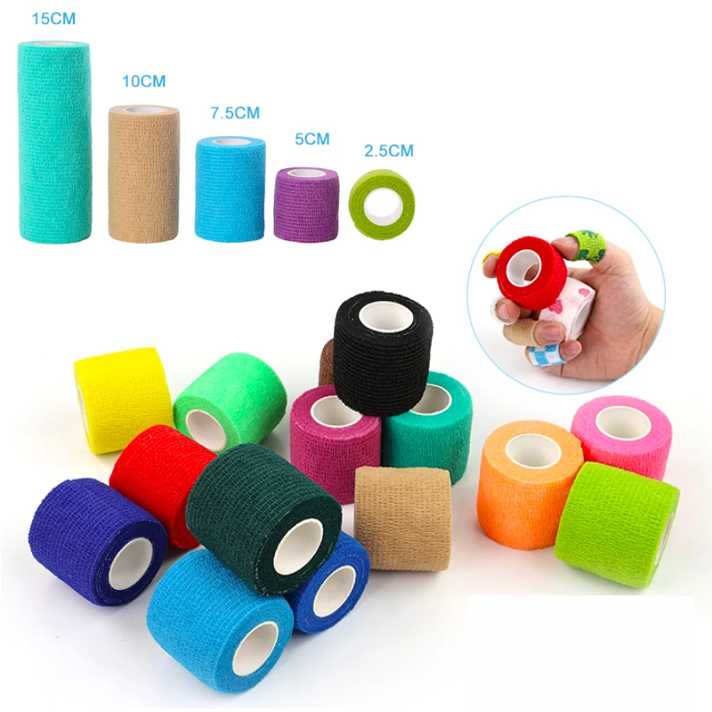 Sports Tape 1Pcs Self Adherent Wrap Self Adhesive Cohesive Bandage Strong Elastic for Wrist Stretch Athletic
