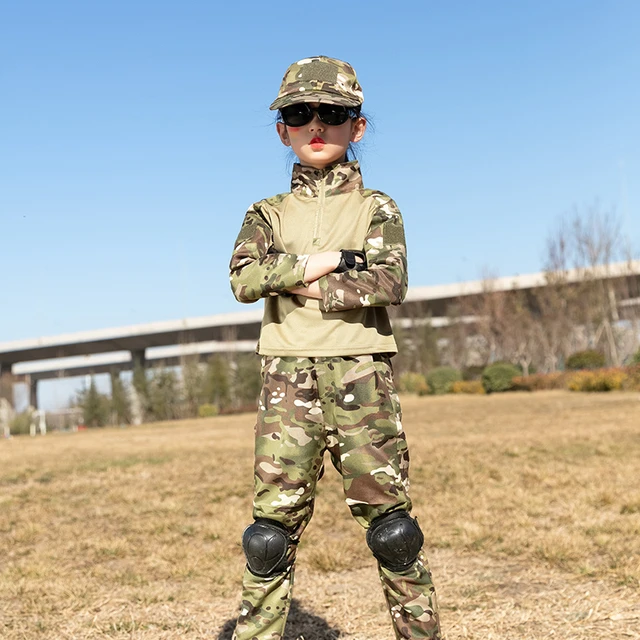 Disfraz de policía Swat para niños, uniforme de fuerzas especiales, traje  táctico de combate, ropa del ejército - AliExpress