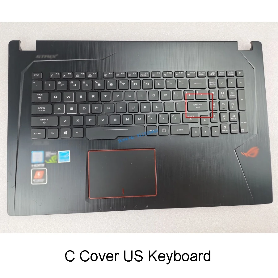New Laptop LCD Palmrest with US Keyboard Bottom Case For ASUS GL753