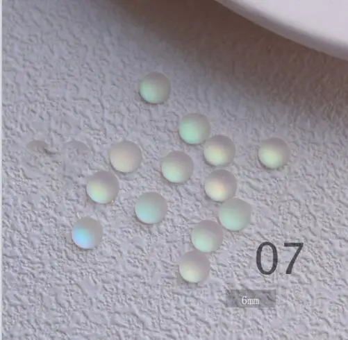 

100pcs Cat‘s Eye Gems Matte Nail Rhinestone Symphony Flat-back 6mm Opal 3D Nail Charms DIY Resin Mermaid Nail Art Rhinestone &*&