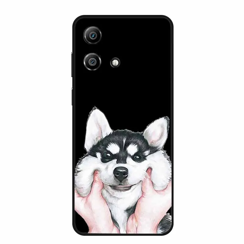 Charming Cartoon Cat Black Silicone Soft Phone Case