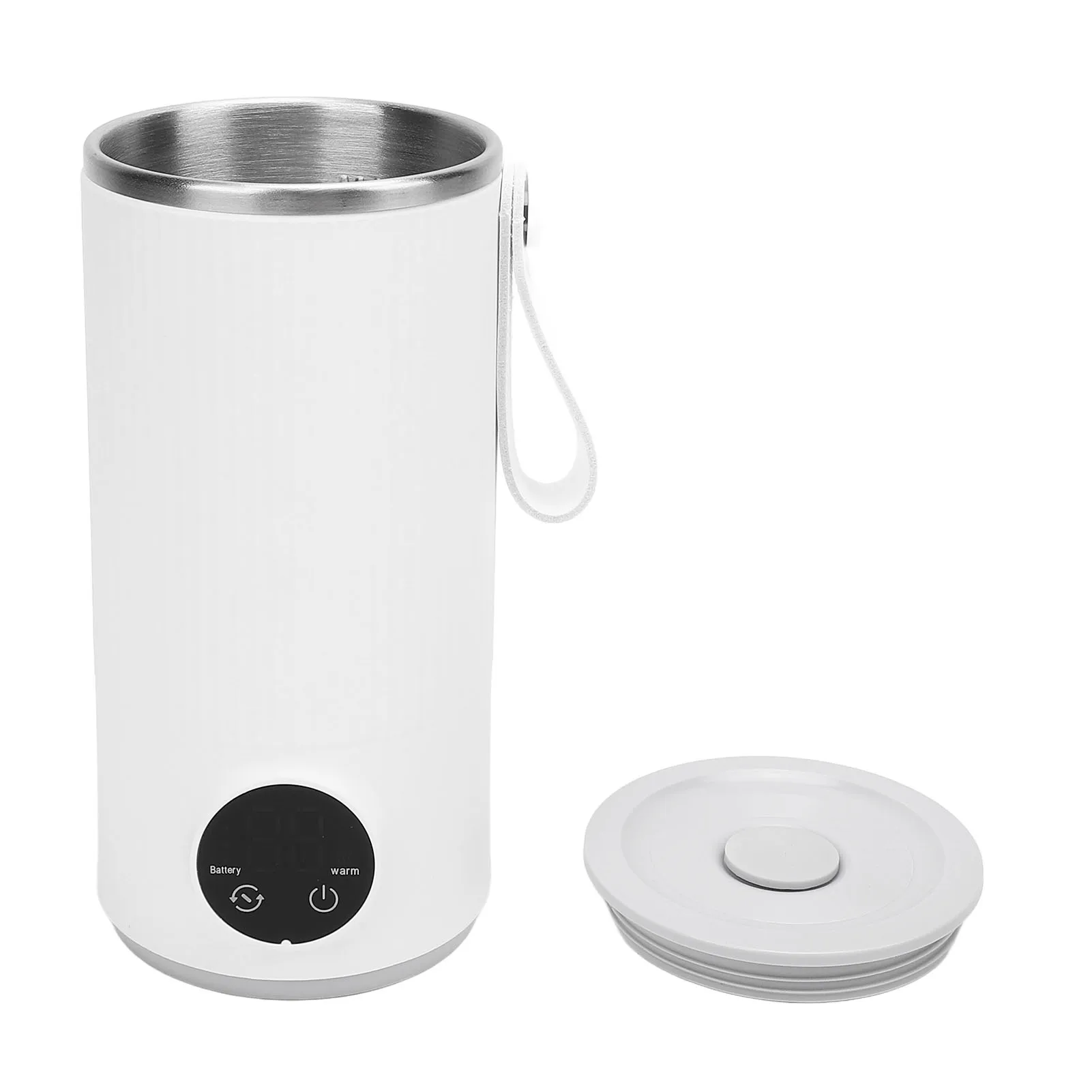 Travel Electric Kettle Cordless Rechargeable 400ML 55°C Stainless Steel Travel Hot Water Boiler for Milk Travel Electric Kettle 6