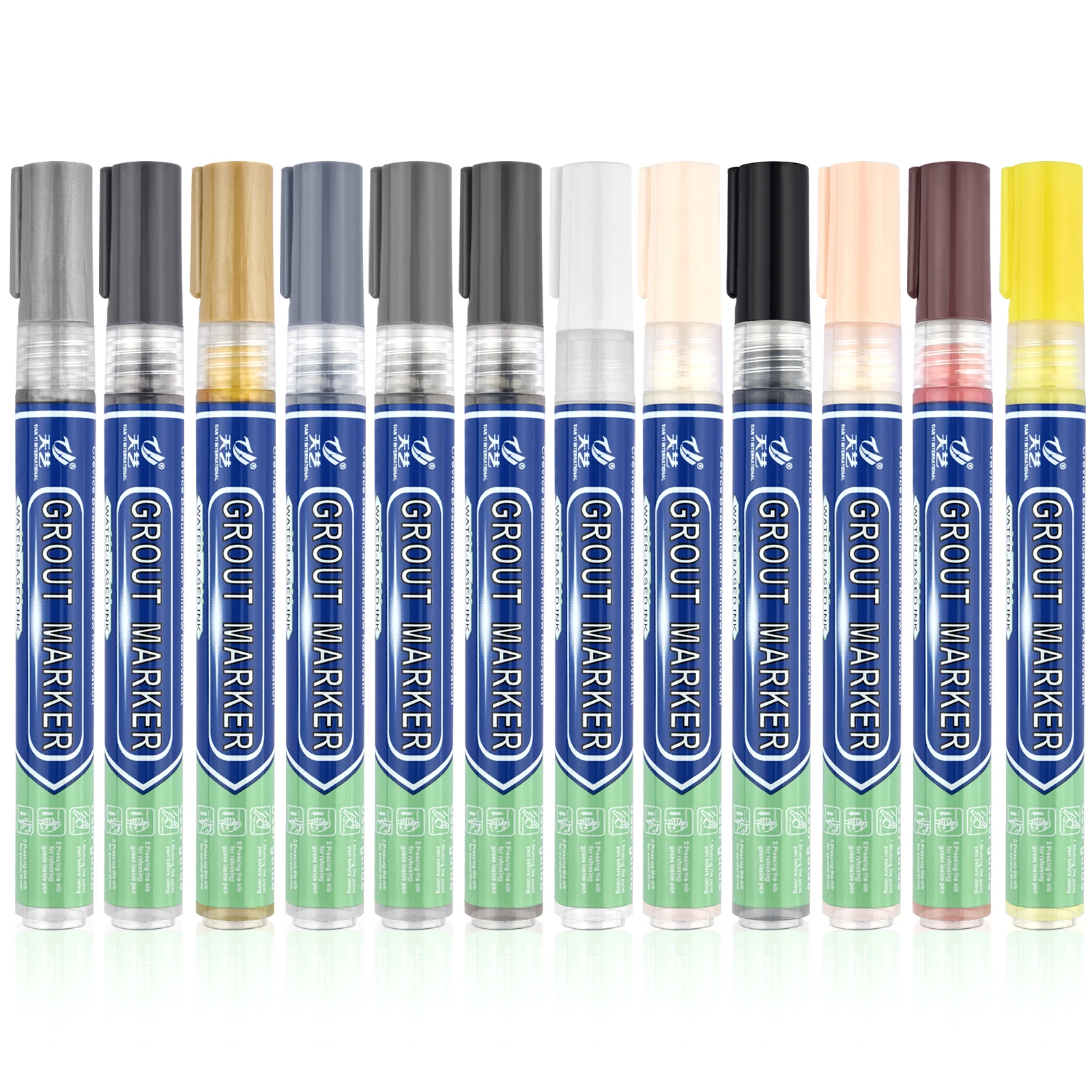 White Waterproof Tile Grout Repair Pen for Bathroom and Floor Decontamination