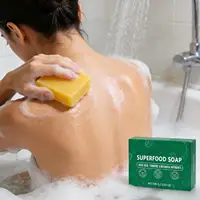 Savon au citron, curcuma et acide kojique, éclaircissant la peau, resserrant les pores, contrôlant le sébum, nettoyant pour le corps, réduisant la sécheresse, savon au miel 100g 2
