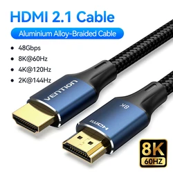 Vention Ultra High - Speed 8K HDMI 2.1 Cable with Dolby Vision Enhancement - 3m (8K Aluminum Model)