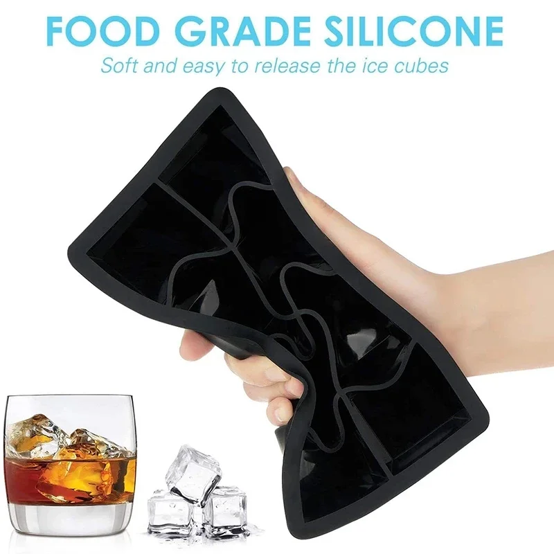 4/8 Grid Ice Cube Silicone Mould Chocolate Mould Tray Ice Maker Mold 3D Form Whiskey Hockey DIY Maker Kitchen Tools