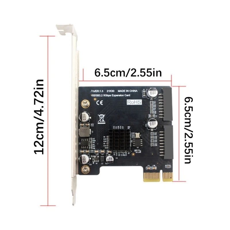 여러 시스템을 위한 5Gbps 속도 플러그 앤 플레이 설치 기능을 갖춘 USB3.0 PCIExpress 어댑터 카드
