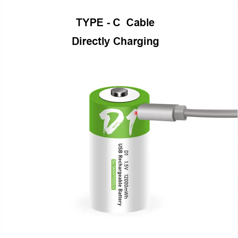 D size 12000mWh lithium Rechargeable battery USB charging li-ion batteries for domestic water heater with natural gas stove rechargeable lithium batteries