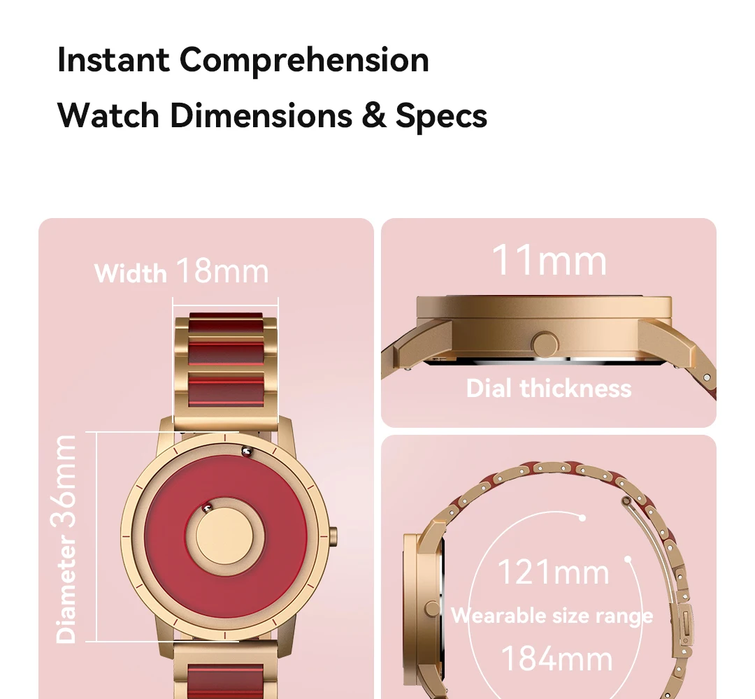 EUTOUR 2025 Spring Arrival Red White Concept Jewelry Watch Resin Material Grace Lady Girl Elegant E059 Magnet Watch Bracelet