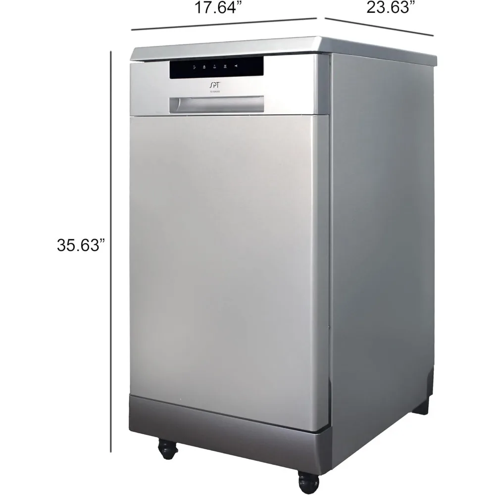 SD-9263SSA 18&Prime; Wide Portable Stainless Steel Dishwasher with ENERGY STAR, 6 Wash Programs, 8 Place Settings