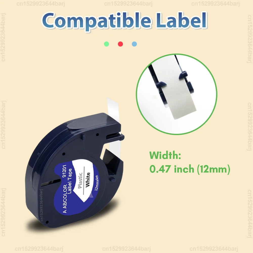 Inkless Label Maker Dymo LetraTag LT100H LT-100H Label Printer Handheld Self-adhesive Sticker Printer with Dymo 12mm LT Tape - 3