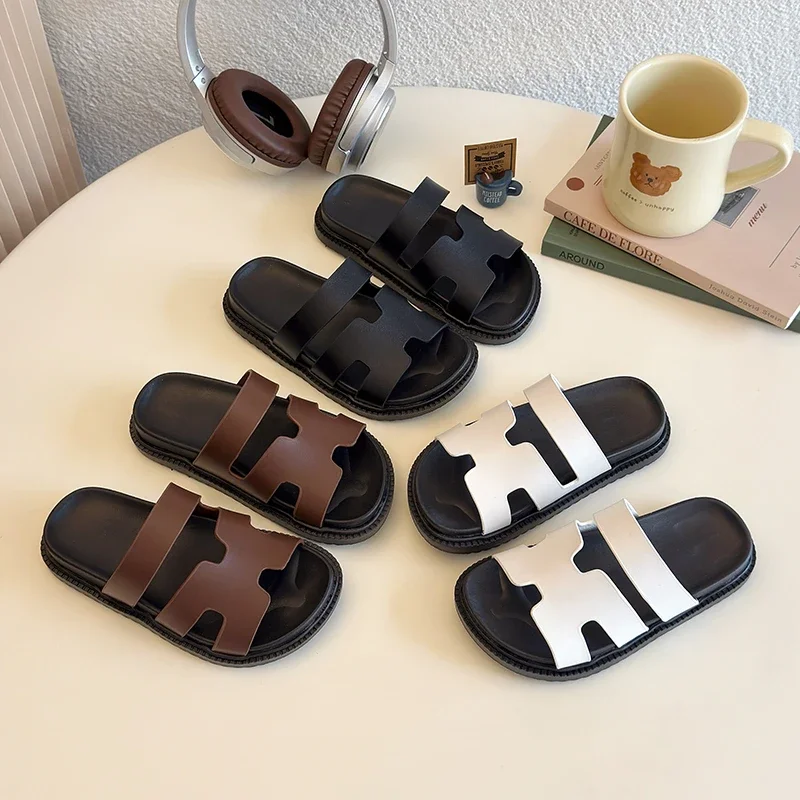 Children Slippers Slip-on for Girls Boys Summer New Fashion Soft Bottom Slides Anti-slippery Classic Kids Beach Shoes 26-35 Hot