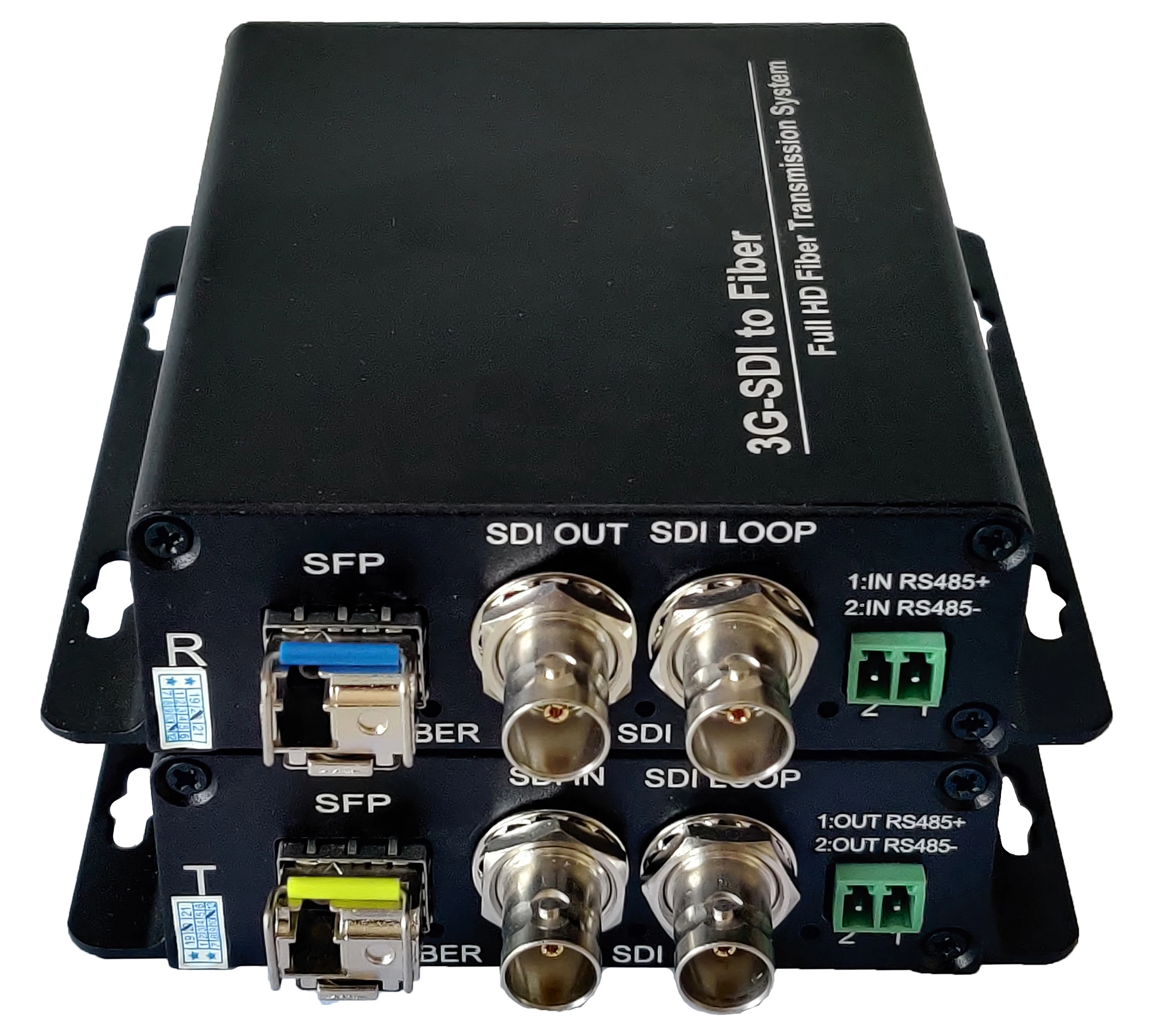 Simplex LC Fiber Optic One SFP Port SD-SDI/HD-SDI/3G-SDI Video Over Fiber Converter 3g sdi  Fiber Converter high quality 1 8 channel xlr balanced interface audio over optic fiber converter audio multiplex balanced audio fiber converter