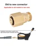 High Pressure Water Gun Adapter, M22-14 Thread Brass Connector, Compatible with Karcher HD Series Pressure Washers 5
