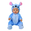43 cm Doll Outfits for 17Inch Dolls Baby Born Doll Cute Jumpers Rompers Suit+Shoes Warm Clothes on A Doll Baby Christmas Gift 2