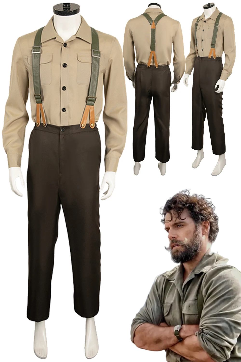 Gus March Phillips Cosplay Fantasy Costume 2024 Movie The Theater Of Ungentlemanly Warning Outfit Men Halloween Party Suits