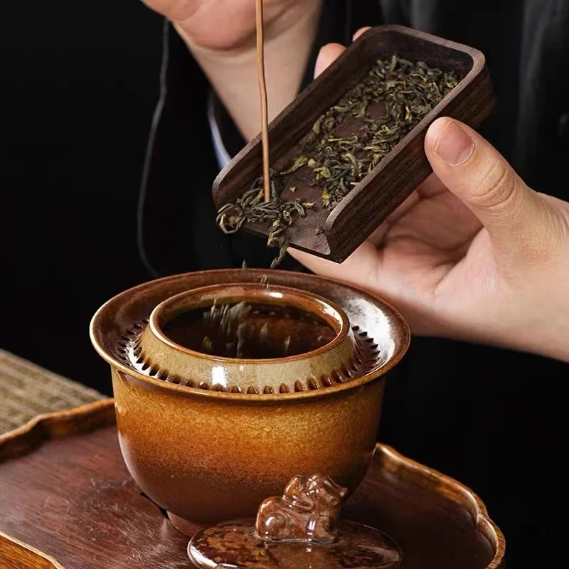 Chinese Vintage Kungfu Tea Set 1 Teapot 1 Teacups Outdoor Travel Ceramic Pottery Tea Cups For Teaware Of Ceremony