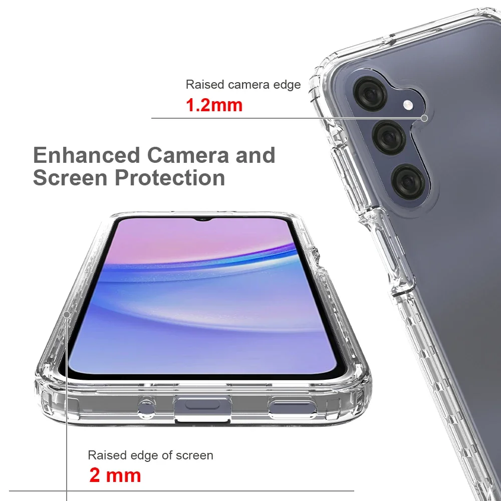 2 in 1 Transparent Armor Case - Durable Protective Back Cover
