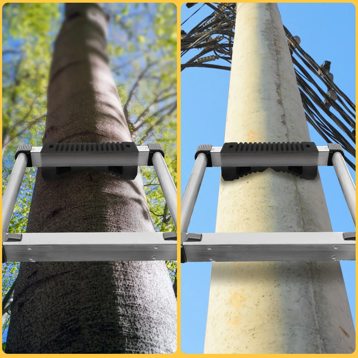 Rubber Anti-Slip Stabilizer Steep Ladder Accessory Ladder Rail Scratch Protection 2 Screw for Indoor Outdoor