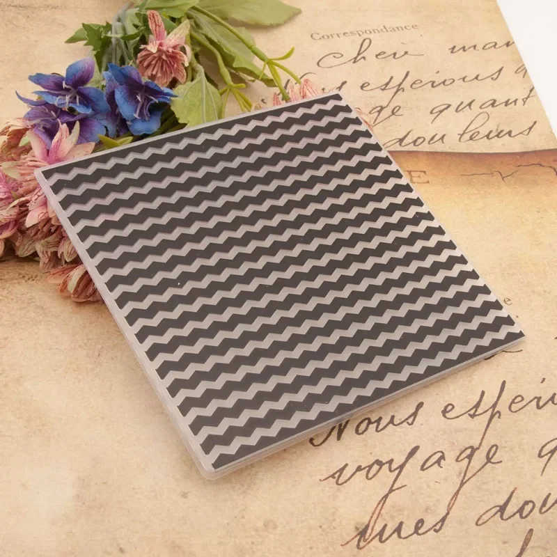 Plastic Embossing Folder DIY Craft Template Molds 15x15cm