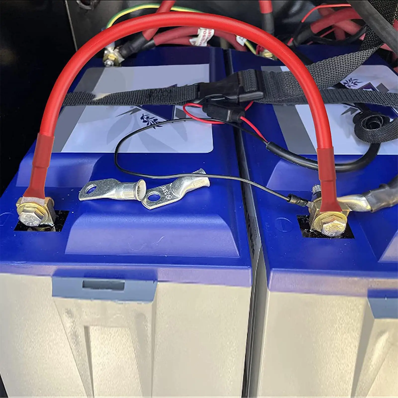 Durable Marine-Grade Car Battery Connector Cable - 30cm PVC Insulated Jacket