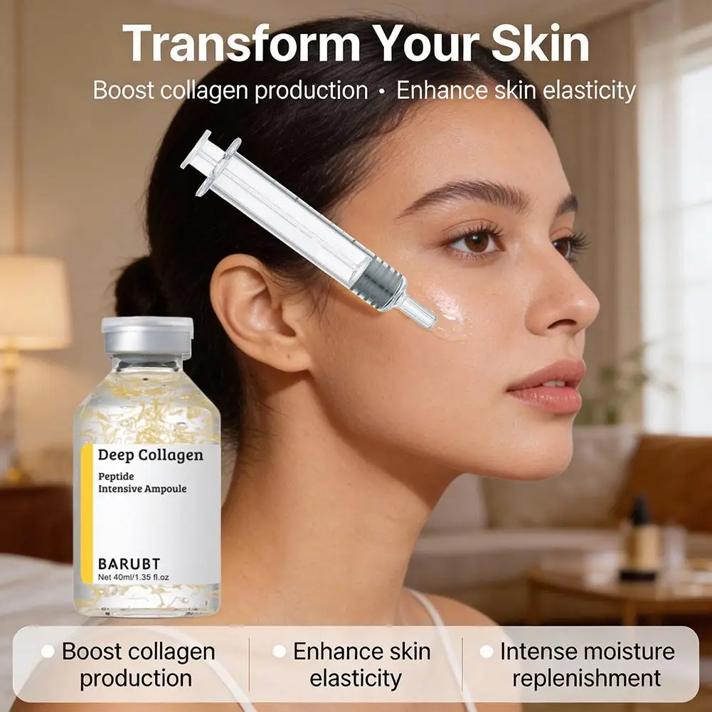 Peptide di Collagene di Seta 40ml, Essenza Viso Idratante Profonda Anti-Età, Migliora la Compattezza della Pelle, Riduce le Rughe Sottili, Cura Quotidiana della Pelle - immagine 2