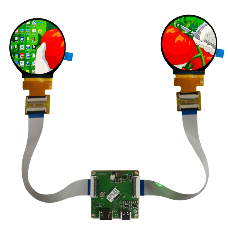 Wisecoco-round Circle Ips Lcd Painel de Toque Capacitivo Display Circular Robô Doméstico Inteligente Rgb 40pin St7701s 480x480 - Imagem 2