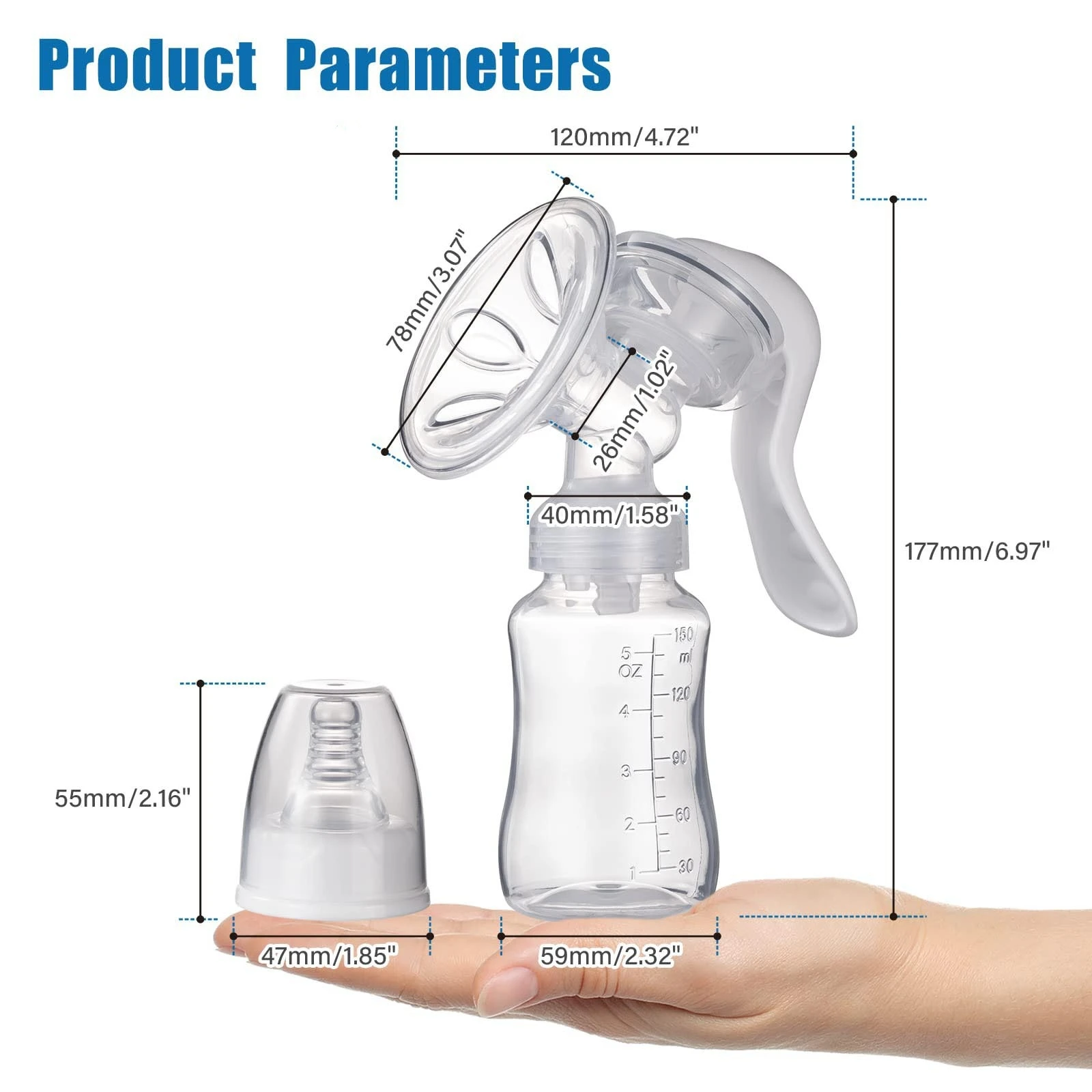 Breast Pump Baby Nipple Manual Suction Milk Pump Feeding Breasts Pumps Milk Bottle Sucking Postpartum Supplies Accessories