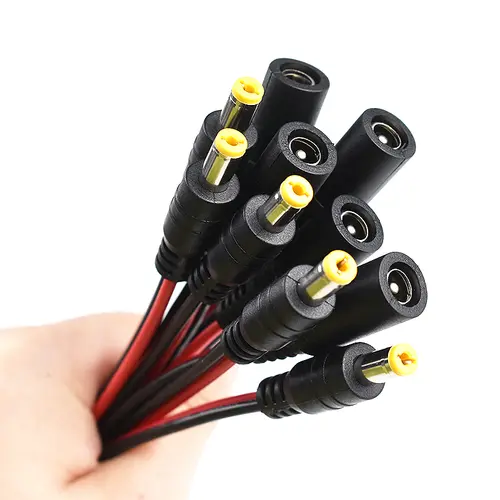 1 5 10piece Male Female DC Power Connector 5V 12V 5.5x2.1mm Wire Cable Plug Adapter for TV Camera 5050 2835 LED Strip Tape Light - Image 6