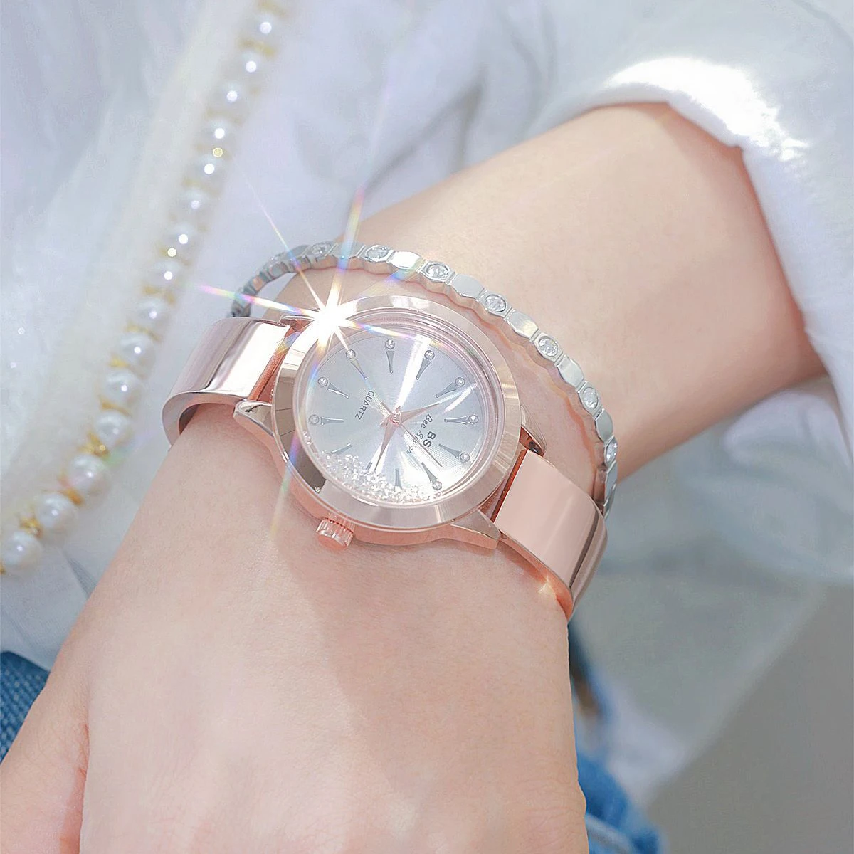 Women Watch New Luxury Brand Diamond Ladies Quartz Watch Gold Silver Stainless Steel Lady Dress Fashion WristWatches For Womens