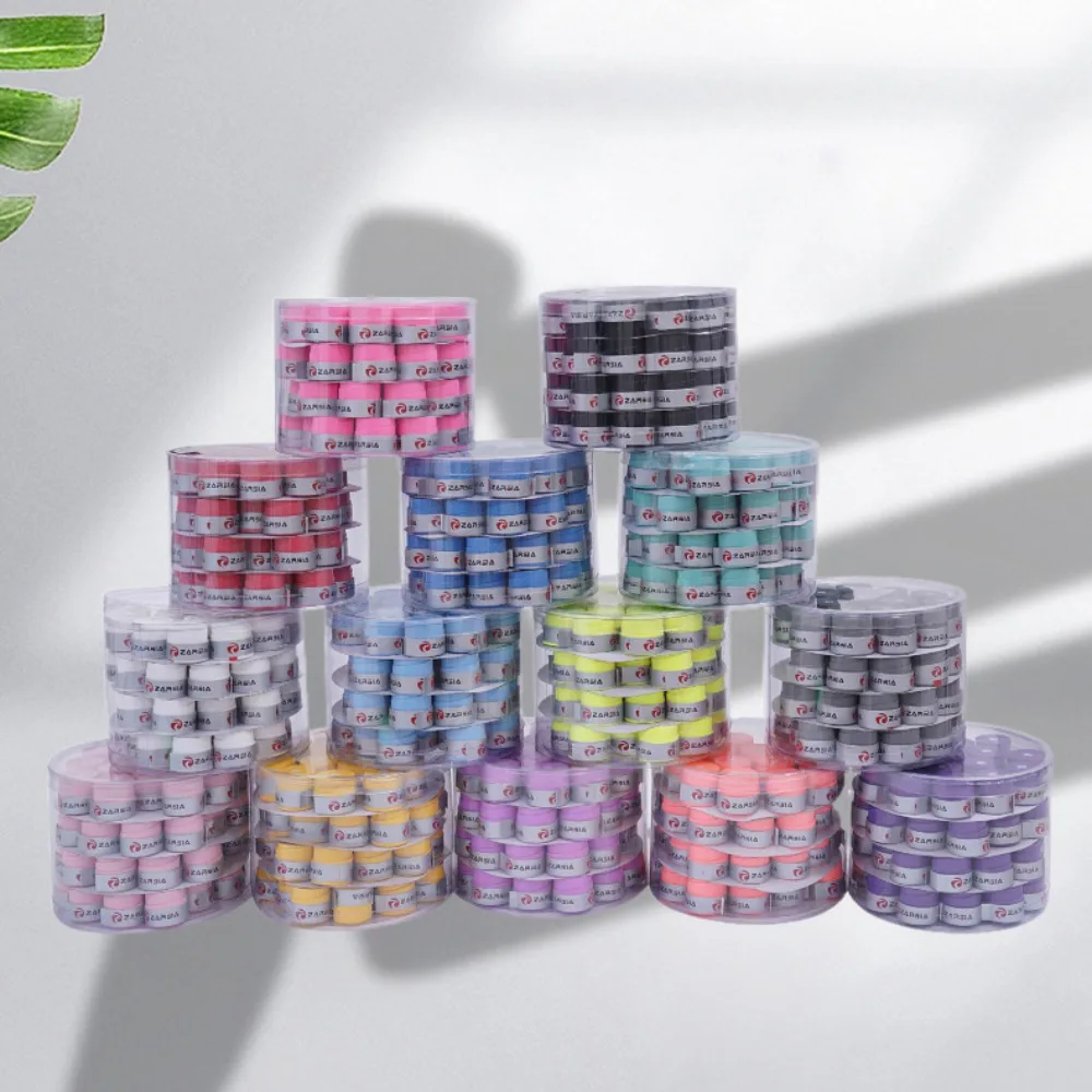 Sticky Overgrip Tennis Overgrip Anti Slip Grip Strap Racket Grip Racket Overgrip Racket Grip Tape Tennis Racket Tape Anti Slip Tennis Sweatband 0.6mm Sweat Absorption Shock Absorption