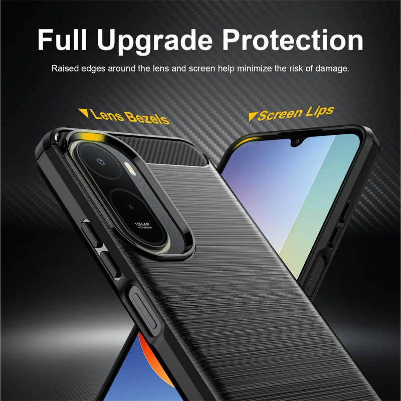 Durable Non-Slip Flexible TPU Shockproof Protective Phone Case