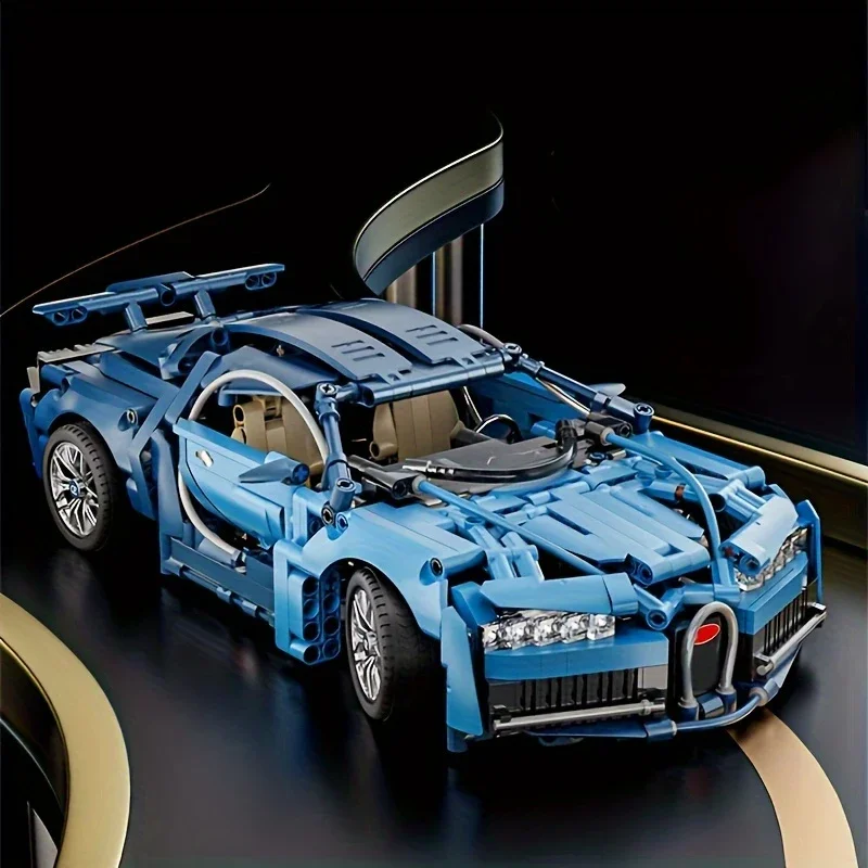 1690 Pieces, Blue Racing Building Block Toys, Abs Materials, Manual Toy Building Blocks Assembly, Home Furnishings, Office Desk Decoration - 4